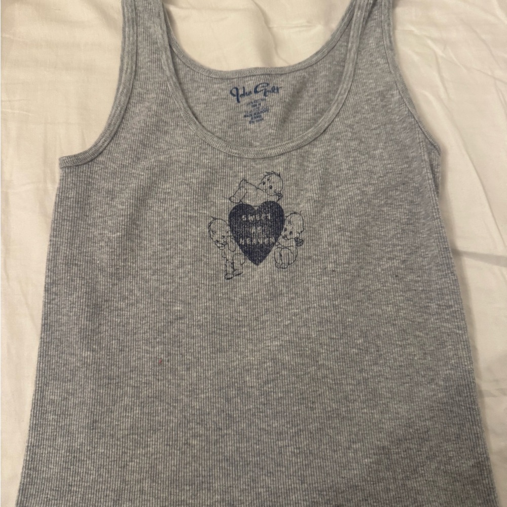 Brandy Melville Gray Ribbed Tank